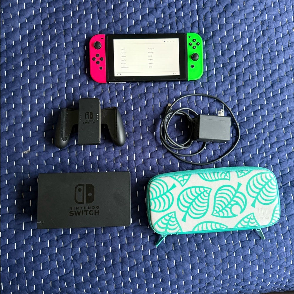Used Nintendo Switch Console with Animal Crossing Case